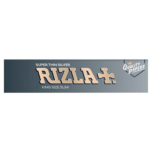 Rizla KING SIZE SLIM SILVER ROLLING PAPER FULL BOX OF 50 BOOKLETS