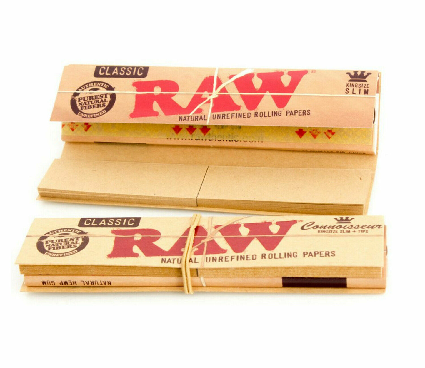 Raw Connoisseur King Size Slim Rolling Paper With Tips ( 24 Pieces )