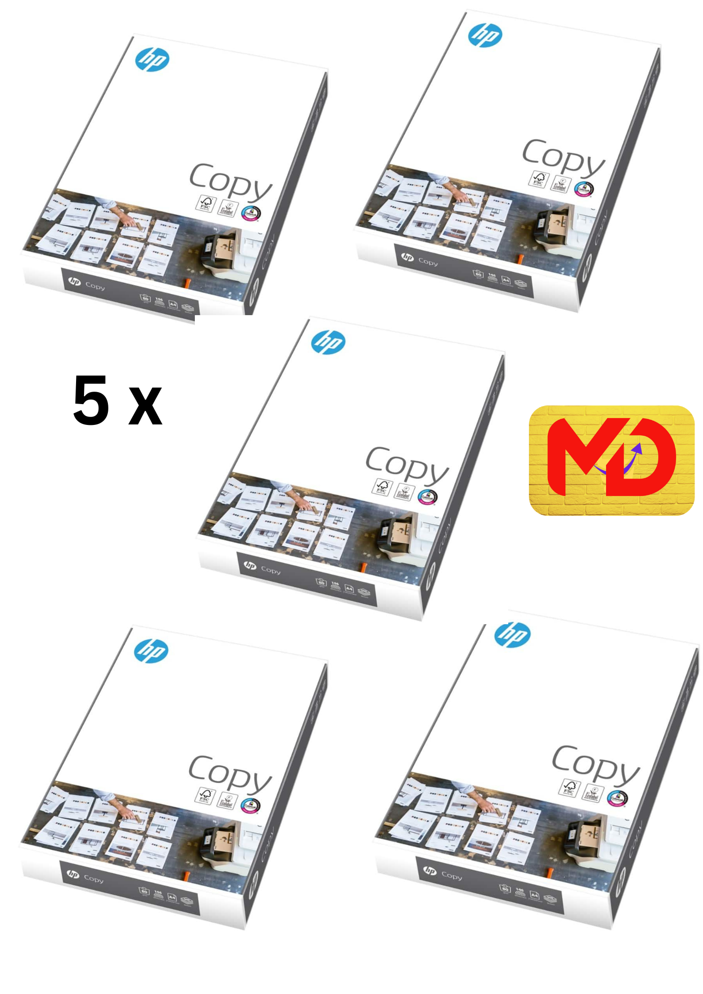 HP A4 80GSM QUALITY WHITE COPY OFFICE PRINTER COPIER PAPER 1 - 5 REAMS