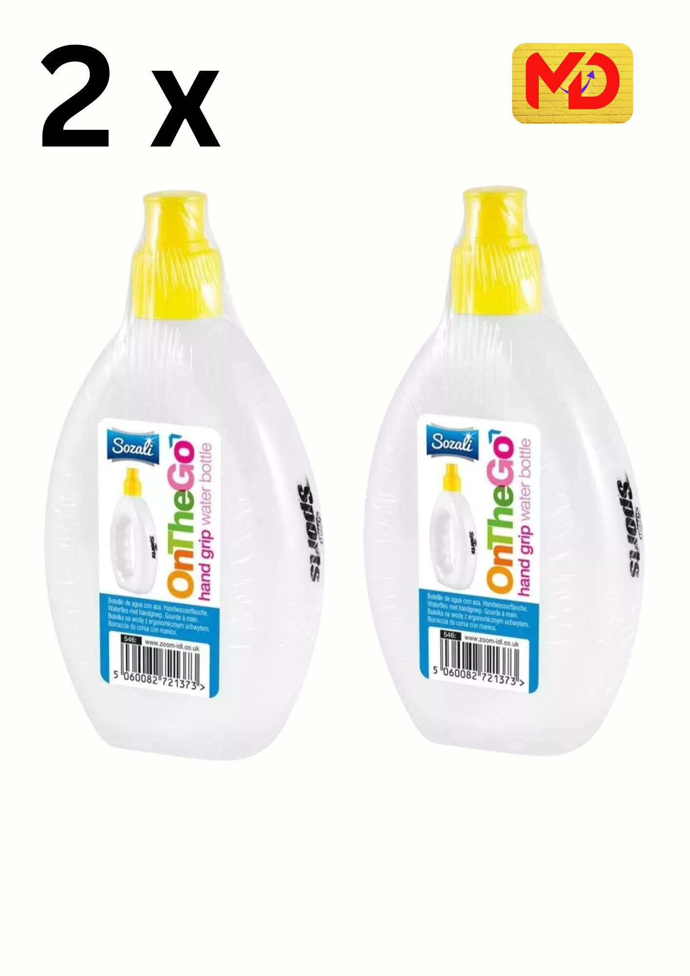 Sports Hand Grip Water Bottle 250ml – Ideal for Jogging, Running & Gym, Pack Of 1/2