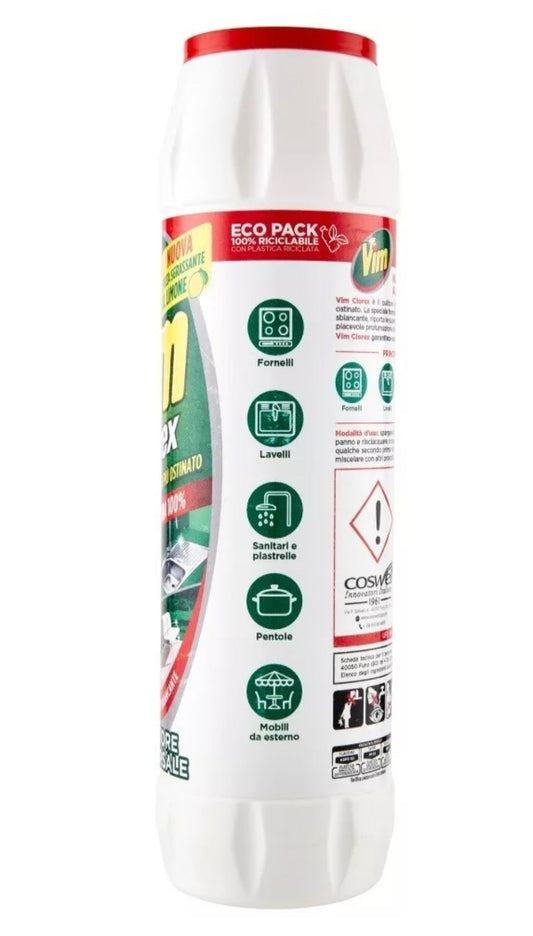 750Grms Vim Clorex Classic Scourer Extra Whitening Powder Removes Stain MARKET DADA