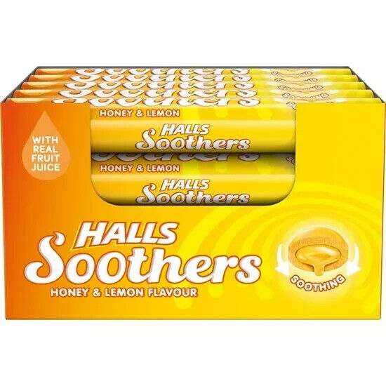 Halls Soothers – Real Fruit Juice Cough Sweets (45g) – Pack of 20