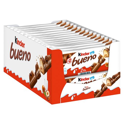 KINDER BUENO 2 BAR 30 PACKETS 43g x 30 Packets (Full Box) CHOCOLATE