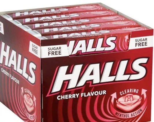 Halls Sugar-Free Cherry Cough Sweets pack of 20 Fast & Free Delivery MARKET DADA