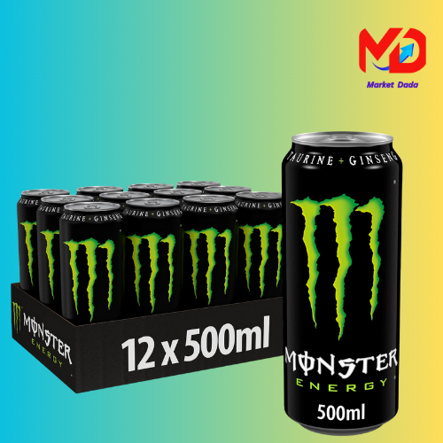 Monster Energy Original Can 500ml PM £1.75 - Pack of 12 And Pack Of 24 MARKET DADA